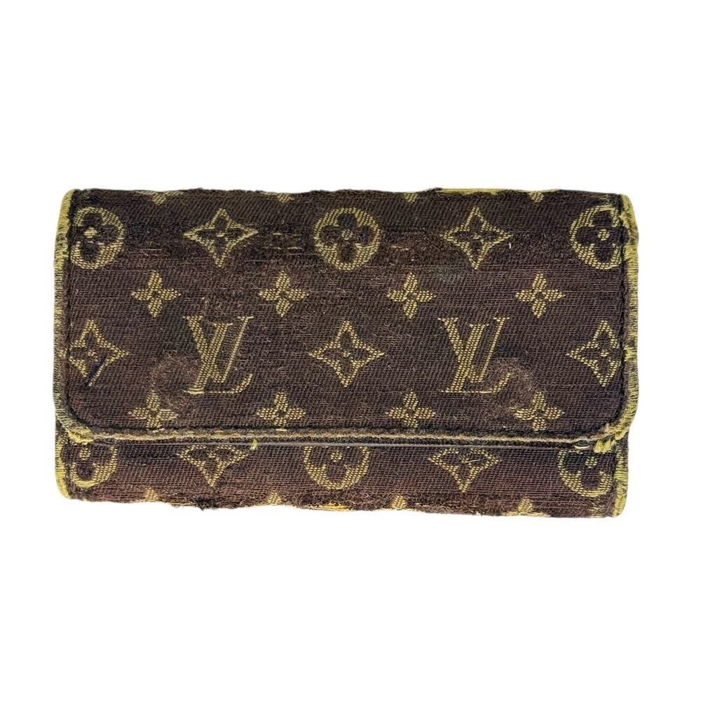 Louis Vuitton 4 Key Holder Mini Lin Authentic 2006 Made in France